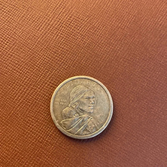 Sacagawea USA Dollar Coin Gold Color RARE No Date Wampanoag Treaty 1621 - Picture 6 of 6